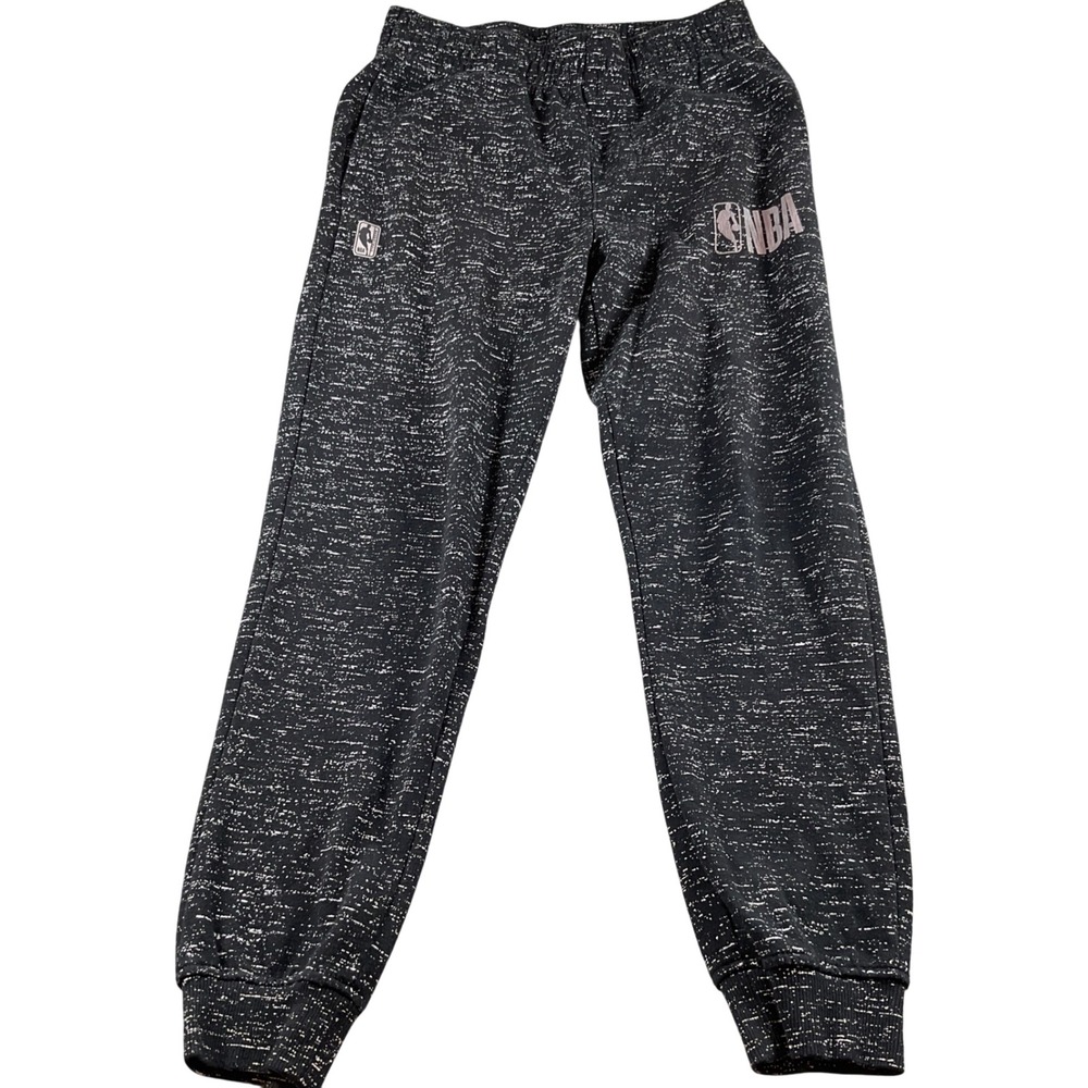 NBA‎ Basketball Sweatpants Joggers Black White Speckled Medium
